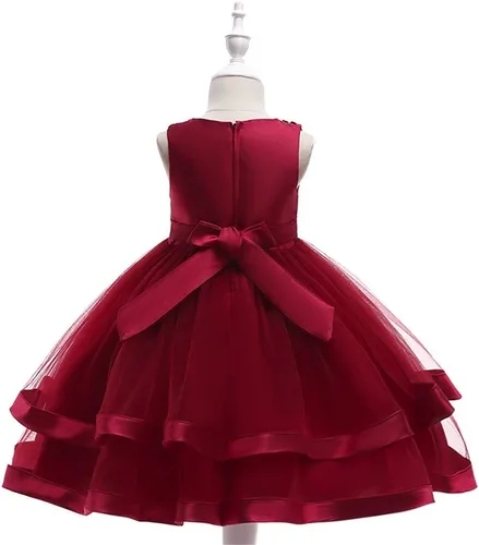 Vista 3 de COMISARA - Vestido formal para niña, para boda o desfile, tallas 6M-9T