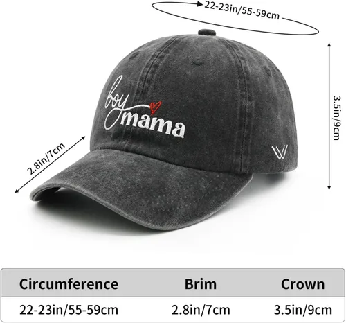 Vista 7 de Gorro de béisbol para mujer, gorra de béisbol ajustable para mamá