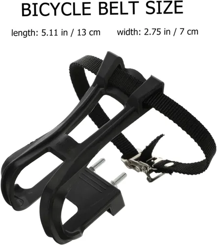 Vista 7 de BESPORTBLE 2 juegos de ciclismo pedal dedo dedo clip correa plástico ajustable seguridad dedo del pie clips