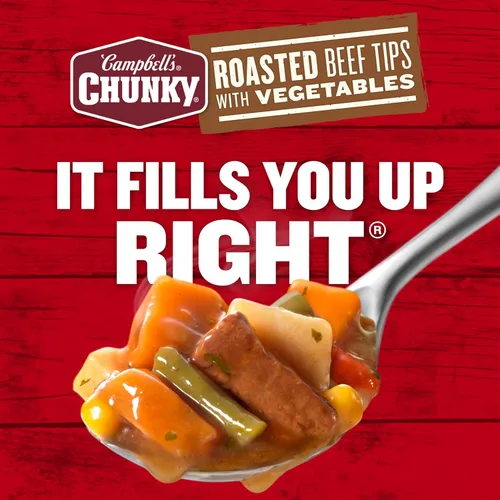 Vista 7 de Campbell's Chunky Sopa, Sopa de Puntas de Carne Asada con Verduras, Lata de 18.8 Oz