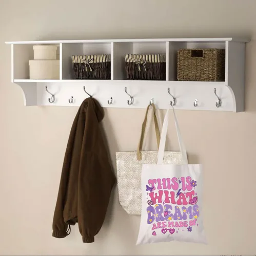 Vista 3 de WCGXKO Cartoon Movie Gift This Is What Dreams Are Made Of Canvas Tote Bag Sueños hechos