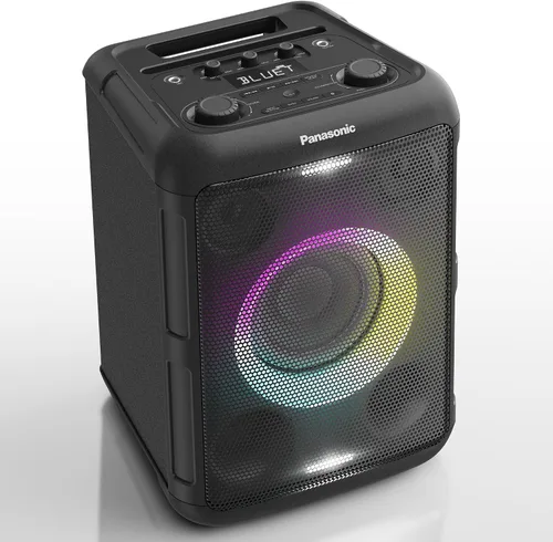 Vista 10 de Panasonic BMAX Altavoz Portátil Bluetooth, 75W Boost de Graves, Batería de Larga Duración, Inalámbrico, 7 Colores de Luz y 12 Patrones con Flash
