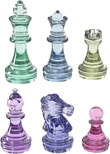 Vista 3 de Molde de resina epoxi de ajedrez 3D hecho a mano, molde de piezas de ajedrez de cristal UV, molde epoxi para decoración del hogar, molde
