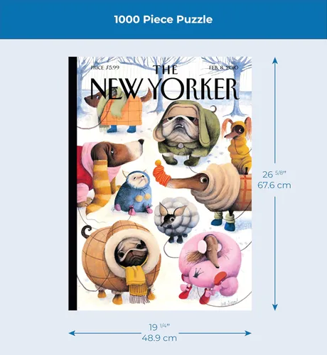 Vista 4 de Nueva York Puzzle Company – New Yorker Baby It 's cold outside – rompecabezas de 1000 piezas.