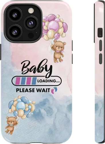 Vista 4 de Cute Baby Loading Phone Case for iPhone Models and Variants - Sweet Maternity Phone Cover for Pregnancy Reveal or Baby Shower