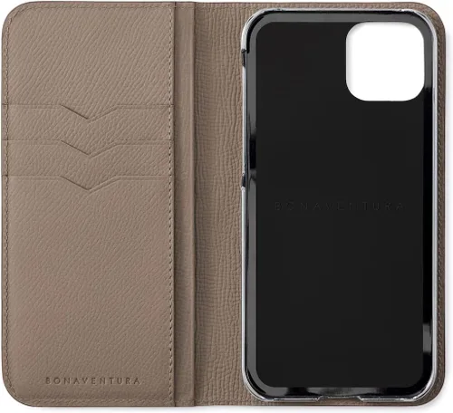 Vista 4 de BONAVENTURA 】Funda para iPhone 14 Noblessa Diary [Blanco x Etoupe] BODN14-WHET