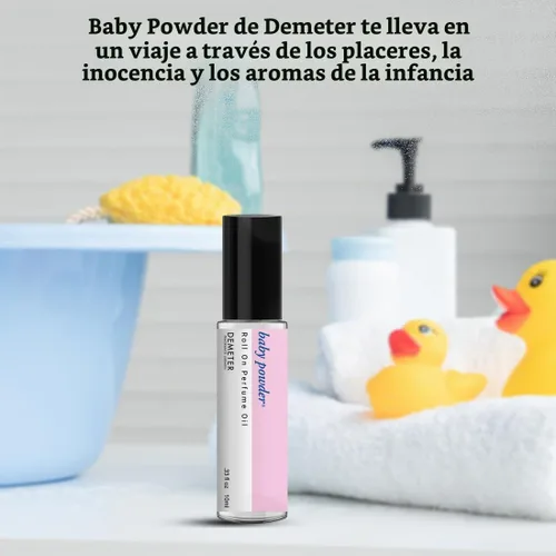 Vista 2 de DEMETER Aceite de perfume en rollo de polvo para bebés, 0.33 onzas, de larga duración