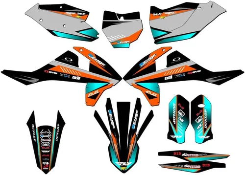 Vista 9 de Kit de base gráfica SXF Surge Black Senge 2016-2018 compatible con KTM