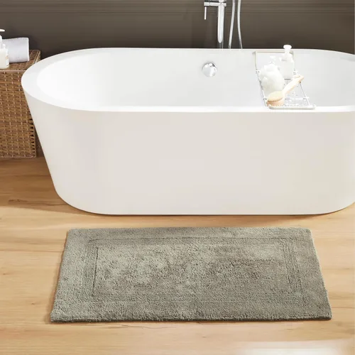 Vista 445 de Better Trends - Juego de 2 alfombras de baño 100% algodón, extra suaves, con borlas, de 17" x 24", alfombra de baño superabsorbente y reversible