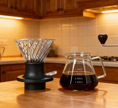 Vista 6 de BeeCa Clever - Gotero de café todo en uno, cafetera de inmersión de vidrio