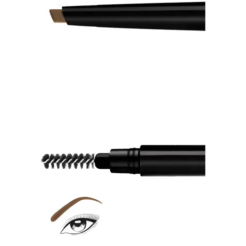 Vista 9 de L'Oreal Paris Lápiz de maquillaje mecánico para cejas con forma y relleno, color rubio oscuro, 0.008 onzas