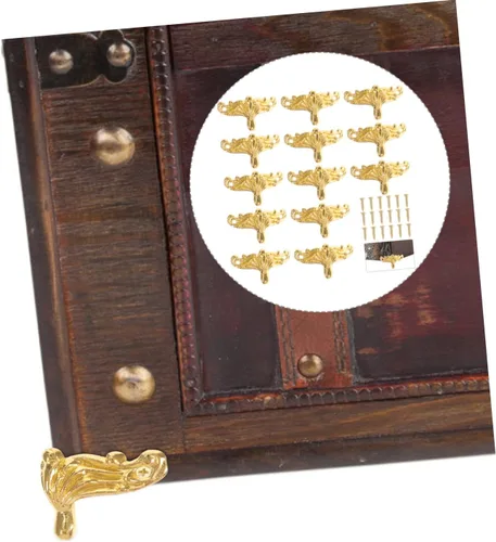Vista 2 de OSALADI Patas decorativas de madera para cajas de 25 piezas, joyero, guardias de esquina para muebles, pies de envoltura de joyas, accesorios