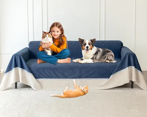 Vista 11 de Protector de muebles contra arañazos para gatos, antideslizante, impermeable, para mantener alejados a los gatos, protectores de sofá aptos