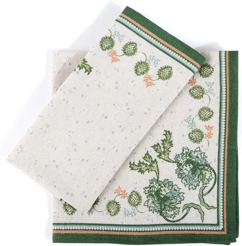 Vista 87 de Fingercraft - Juego de 12 servilletas de tela de mezcla de algodón y lino, con estampado, perfecta para fiestas, cenas, bodas, cócteles y Navidad