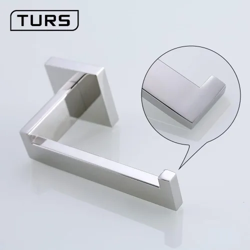 Vista 4 de Turs- Portapapel higiénico de acero inoxidable, portatoallas, de gancho para batas, barra colgadora de toallas, para rollo de papel higiénico a
