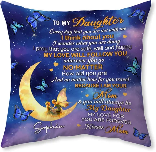 Vista 9 de Hyturtle Almohada personalizada para mi hijo – Regalos de mamá a hijo adulto – Regalos inspiradores en cumpleaños – Regalos de graduación
