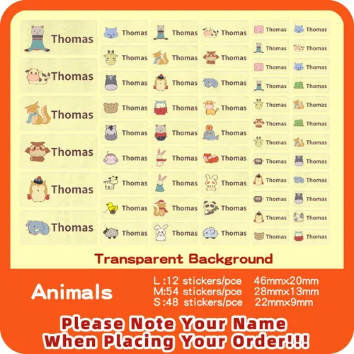 Vista 6 de Etiqueta adhesiva con nombre para niños, impermeable, etiquetas impermeables para biberones, etiquetas multiusos, etiquetas de nombre