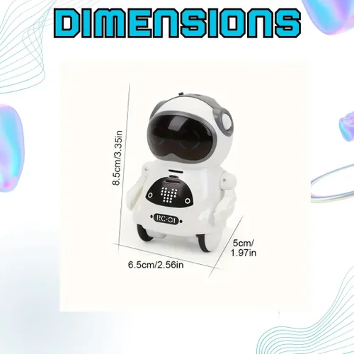 Vista 6 de SEDLAV Pocket RC Robot Talking Diálogo interactivo - Reconocimiento de voz, grabación, canta y danza - Robot emo para diversión, aprendizaje