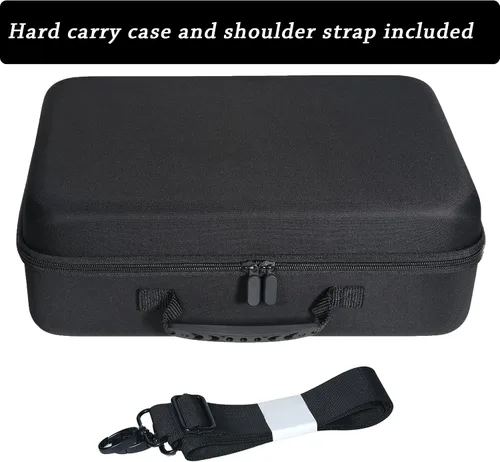 Vista 8 de Foam Padded Carrying Case for MetaOculus Quest 2 VR Gaming Headset and Touch Controllers Hard Travel Bag with Foam Insert Silicon face Cover Lens