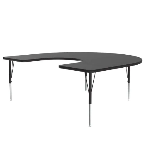 Vista 7 de Correll Mesa de Actividades Rectangular para Aula de 24"x36", Altura Ajustable (19"-29"), Granito Negro Laminado Térmico Fusionado Duradero