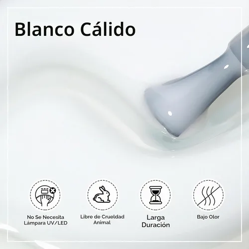 Vista 2 de MIZHSE Esmalte de uñas de secado rápido, esmalte de uñas blanco lechoso secado al aire rápido