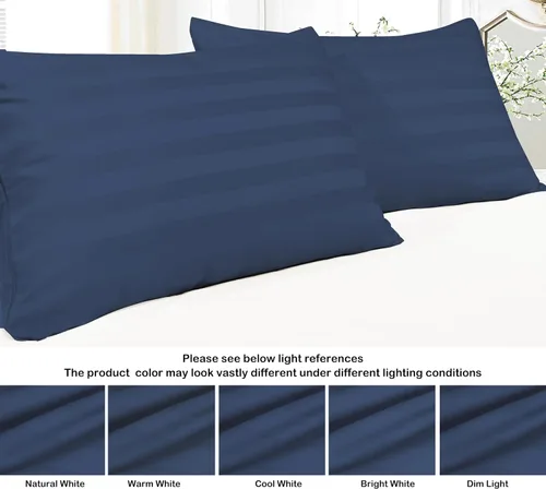 Vista 117 de Juego de 2 fundas de almohada 100% de algodón egipcio, fundas de almohada refrescantes de 400 hilos, fundas de almohada suaves y transpirables