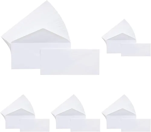 Vista 7 de Amazon Basics Sobres de cartas de negocios #10 con sello engomado, paquete de 500, sin tinte