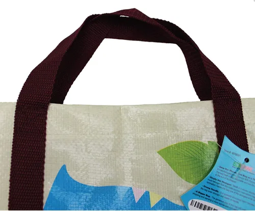 Vista 5 de Bolso de compras reutilizable tejido laminado XL, bolsa de plástico reciclada