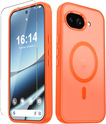 Vista 394 de Funda para Google Pixel 10 Pro XL, cubierta magnética mate, color negro Fit for MagSafe, Screen Protector included, Shockproof Military Grade