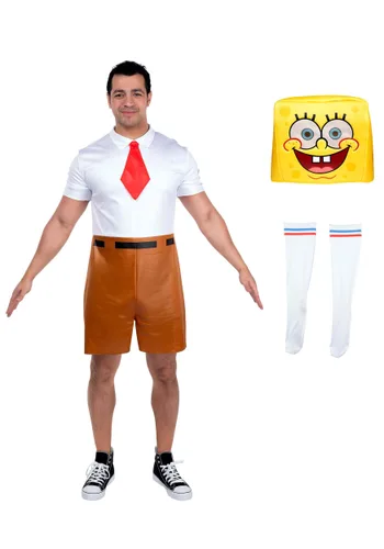 Vista 2 de Disfraz para Hombre de SpongeBob de Nickelodeon Multicolor
