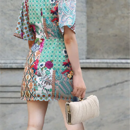 Vista 4 de Crbeqabe Bolso de mano con purpurina para mujer, bolso de noche plisado, bolso de noche para boda, fiesta, noche, monederos, embrague de noche