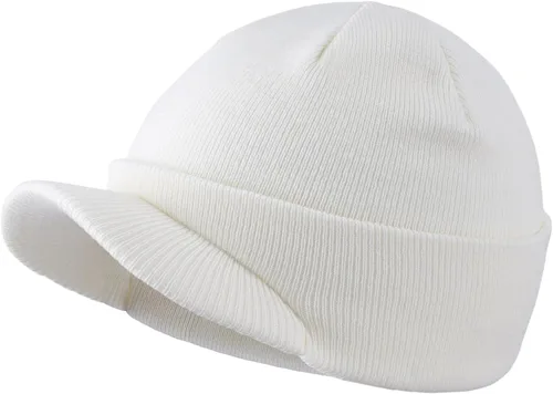 Vista 87 de Home Prefer - Gorro de invierno para hombre con visera, cálida y doble punto.