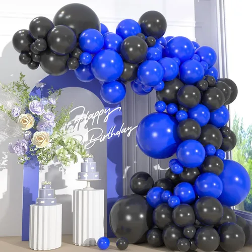 Vista 12 de 110 globos negros y dorados, globos metálicos dorados y negros de 18/12/10/5 pulgadas para graduación 2026, boda, cumpleaños, decoración de fiesta
