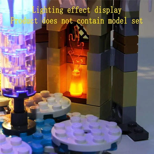 Vista 6 de GEAMENT Juego de luces para Hogwarts Clock Tower Building Blocks Modelo compatible con Lego 75948 (juego de modelos no incluidos)