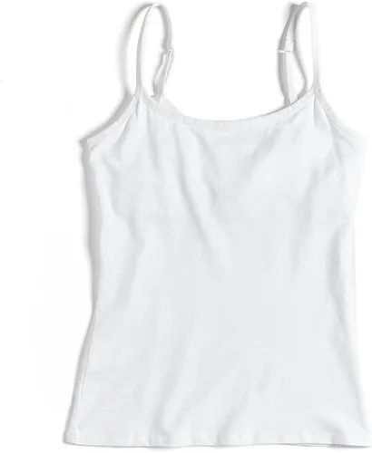 Vista 4 de Pact Women's Organic Cotton Camisole Tank Top with Built-in Shelf Bra