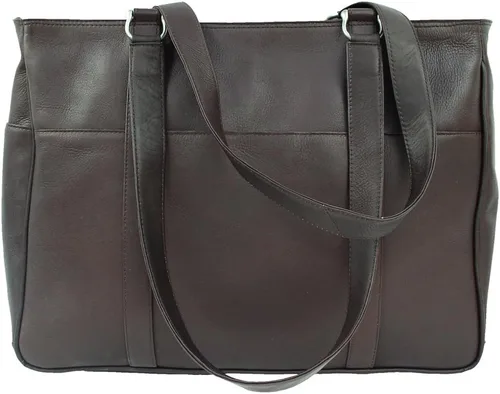 Vista 2 de Piel Leather Bolsa de compras mediana, Chocolate, Bolsa de compras mediana
