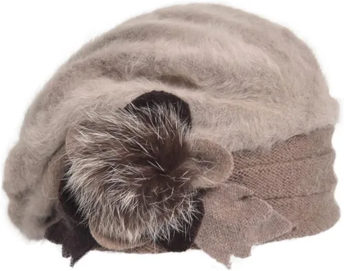 Vista 49 de VECRY - Gorro 100% de lana para mujer, boina de fieltro tipo campana, gorro de vestir para invierno