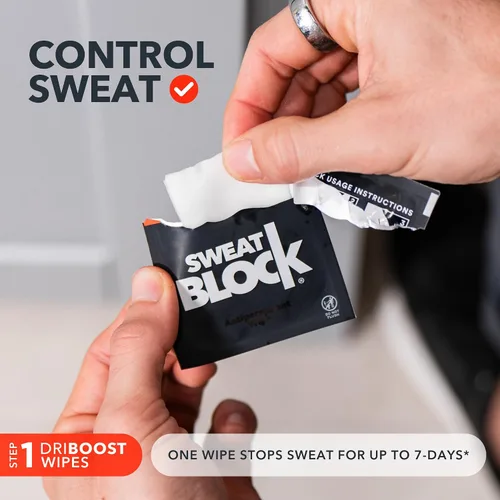Vista 3 de SweatBlock Sistema Antitranspirante y Desodorante de Fuerza Clínica Máxima para Hombres y Mujeres Ayuda para Hiperhidrosis por Sudoración Excesiva