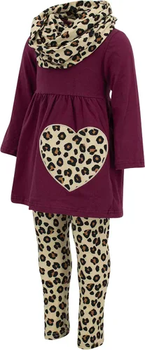 Vista 2 de Unique Baby Conjunto de 3 piezas a juego para niñas para cada conjunto de leggings navideños