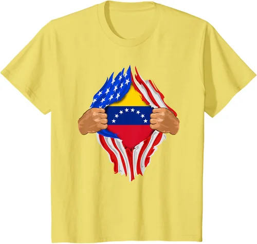 Vista 4 de Camiseta Venezuelan Blood Inside Me Regalo de la bandera de Venezuela, Blanco
