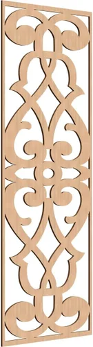 Vista 165 de 9 3/8"W x 24 3/8"H x 1/4"T Bellaire Decorativos Paneles de pared de madera calado, abedul