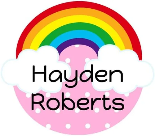 Vista 20 de Name Bubbles - Etiquetas circulares personalizadas para ropa infantil (80 etiquetas) - Calcomanías impermeables con nombre personalizadas
