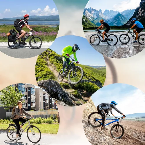 Vista 7 de BUCKLOS Frenos de disco hidráulicos MTB, bicicleta de montaña delantera izquierda 31.496 in derecha trasera 57.087 in freno hidráulico conjunto