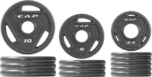 Vista 12 de CAP Barbell 2-Inch Olympic Cast Iron Plate Weight Set 75-285 lbs Multiple Options