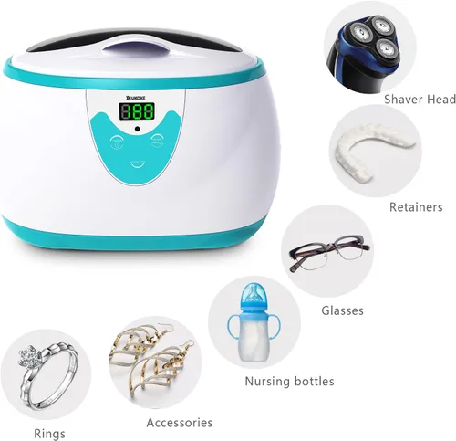 Vista 2 de UKOKE - Limpiador ultrasónico - Limpiador profesional ultrasónico de joyería con temporizador - Máquina ultrasónica para limpieza en el hogar