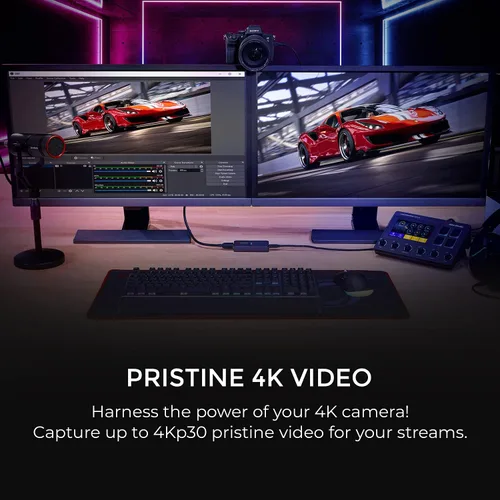 Vista 5 de AVerMedia BU113 Live Streamer Cap 4K HDMI DSLR Tarjeta de captura de video para creación de contenido - Captura y transmisión en 2160p30, grabación