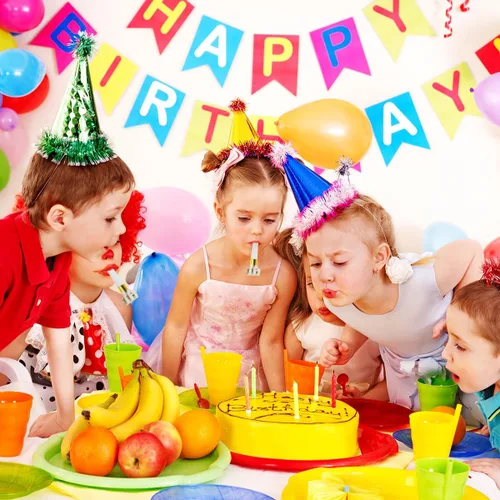 Vista 2 de Toyvian 30 piezas de sopladores musicales con purpurina para fiestas, para cumpleaños, chillones de cumpleaños, para niños, cumpleaños, vacaciones