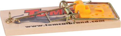 Vista 2 de Trampas para ratones Tomcat (de madera), forma económica y eficaz de atrapar ratones en el hogar, 2 trampas Trampa desechable no química