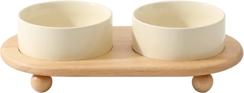 Vista 10 de Havniva Juego de 2 cuencos para gatos de cerámica de 5.1 pulgadas, cuenco
