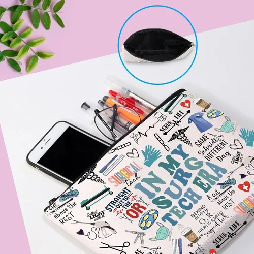 Vista 6 de Regalo de tecnología quirúrgica, regalo para enfermera, médico, regalo en bolsa de maquillaje My Surg Tech, regalo para cirujano tecnólogo Surg Tech